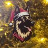 Black German Shepherd Christmas Ornaments